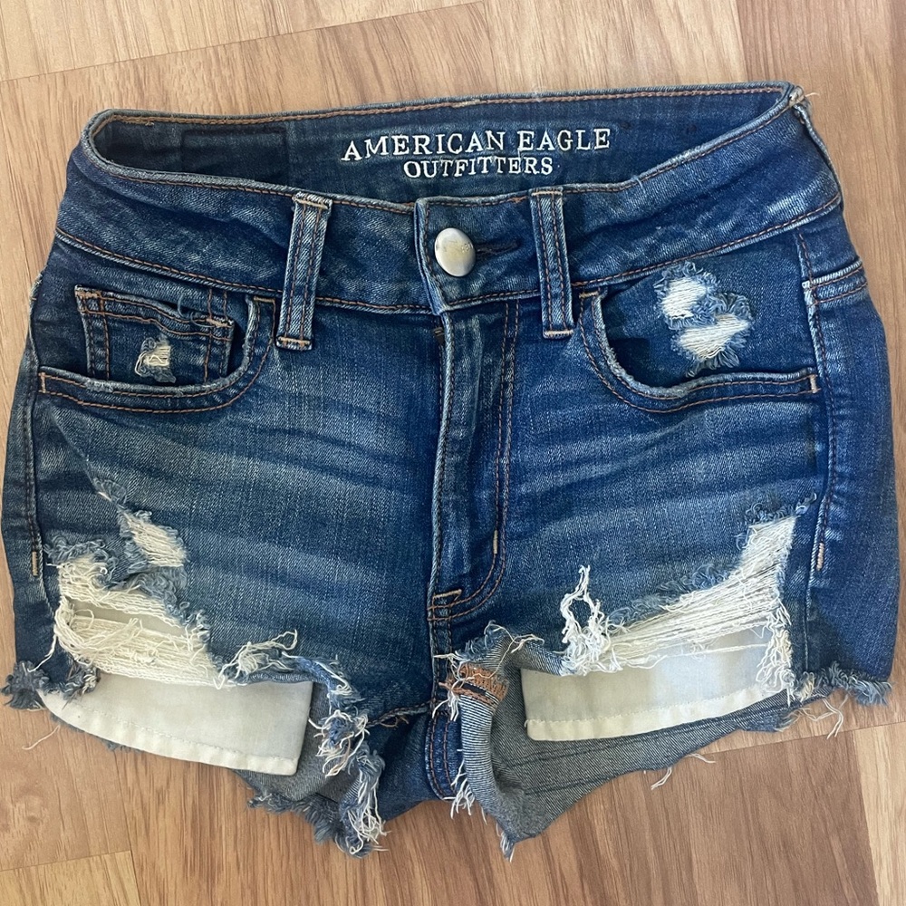 AMERICAN EAGLE OUTFITTERS SHORT SHORTS SIZE 00, XXS